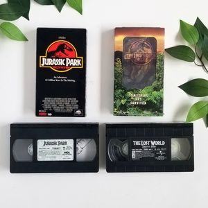 Jurrasic Park & The Lost World VHS